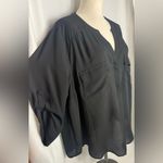 Torrid  Elegant Black Women's Top sheer with front pockets 3/4 sleeves size 2 Photo 4