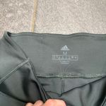 Adidas  Grey White Racer Stripe Cropped Climalite Leggings Activewear Medium Photo 3