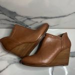 Jack Rogers Women's Tan Leather Wedge Emery Ankle Boots Sz 10 Closet Staple Photo 6