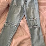 Garage Vintage Light Blue  Distressed Mom Jeans Photo 0