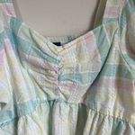 Old Navy  Pastel Plaid Puff Sleeve Top Size XL Photo 8