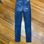American Eagle Highest‎ Rise Jeggings Dark Wash Distressed Ripped Jeans Womens 4 Blue Photo 3