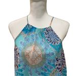 Bo Bel Swing Casual Printed Dress Aqua Blue Size Medium Photo 3