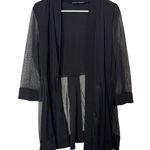 R & M Richards  Women'S Black Illusion 3/4 Sleeve Open Front Jacket Size 16 Photo 0