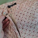 Karen Kane Tan Shorts with Embroidered Pink Flower Short Photo 1