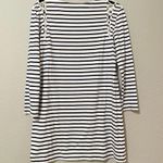ALC Frank ALC White & Black Striped Mini Dress Shoulder Cut Out Details Womens M Tunic Photo 6