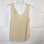 Forever 21 Contemporary V-Neck Open Knit Cream Vest Size Small Workwear Casual Photo 5