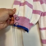 NWT Marble Striped Short Sleeve Sweater Balloon Sleeve Small Pink Photo 2