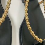 Dolce Vita Black Gold Beaded Lace Up Gladiator Flat Sandals Size 9.5 NEW IN BOX Photo 5