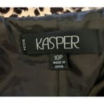 Kasper  Blazer Womens 10P Leopard Animal Print Single Button Jacket Petite Brown Photo 6