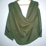 J.Crew  UK Shawl Natural Minimalist Green Arm Holes Wrap Photo 0