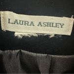 Laura Ashley  Black Bronze Tapestry and Velvet Button Up Peacoat Jacket Womens L Photo 11