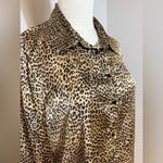 ZARA  Satin Leopard Print Shirt Size large / button down tunic / leopard Photo 3