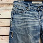 BKE Denim Payton Straight Leg Jeans Medium Wash Embroidered Stitching Size 27 Photo 2