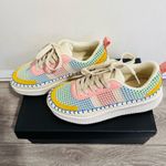 Nicole Miller  New York Brita Colorful Platform Patchwork Sneakers Size 6.5 Photo 1