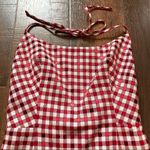 Moschino red/ecru gingham, sequins halter dress, size US 8/IT 42, made in Italy Photo 4