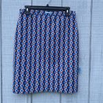 J. McLaughlin  Pulling Stretchy Bright Colored Skirt Small Reversible Pencil Skirt Photo 3