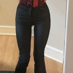 Edikted Luna Faux Leather Flare Jeans Photo 4