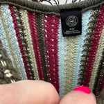 Urban Outfitters  Kian Crochet Mini Dress MEDIUM maroon green blue Photo 6