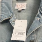 Isabel Maternity by Ingrid & Isabel Light Blue Denim Jacket Size L Photo 2