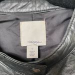Halogen Black Leather Moto Jacket Size Small Photo 4