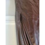 RTR sz 10 Veda deep chocolate brown leather pocketed dress trouser pants seamed Photo 6