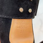 Valentino Garavani Valentino women’s black suede Mary Jane high heel bow pumps size 37 US 7 Photo 11