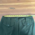 Larry Levine  Women's Green Stretch Cuffed Bootcut Trouser Pants Size 6 Photo 5