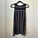 Loft Ann Taylor Women’s Dress Morse Code Line Dot Aline Black White Sz Small Photo 3