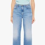#23 NWT MOTHER Denim The It's A Cinch Side Ruched Tee in Eggshell Blue Size M Photo 1