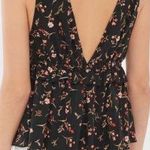 Urban Outfitters Karen Linen Ruffle Babydoll Top Floral Sz Small Photo 1