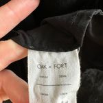 Oak + Fort Lagenlook Cottage Oversized XS Black Cotton Shift Dress Pockets Photo 6