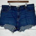 Abercrombie & Fitch High Rise Mom Shorts Dark Wash Curve Love Plus Size 20 Photo 8