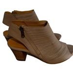 Fabianelli Open Toe Leather Ankle Booties Chunky Block Heel Women Size 37 US 6.5 Gray Photo 5