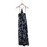 RUNAWAY THE LABEL Maxi Dress Size Large US 8 Black White Floral Key Hole Cutout Photo 13