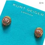 Kurt Geiger  Eagle Head Earrings with Multicolor Gems Photo 1