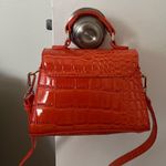 Orange Faux Snake Skin Mini Purse Photo 3