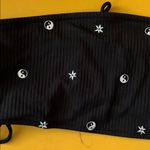 Desert dreamer Black Ribbed Tube Top Tie Back Bikini Top XL ying yang Photo 1