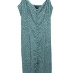 Primark  Polka Dot Hi-Lo Button Sleeveless MIDI Dress Blue Size 4 Prep Minimal Photo 0