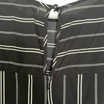 Monteau Black and White Short Sleeve Striped Maxi Classic Jumpsuit Size Large Photo 7
