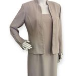 Elegant Beige Women's Dress & Jacket Tan Size 8 Photo 7