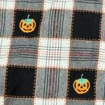 VTG Victoria Jones WOMAN Plaid Pumpkin Button Down Shirt, Black White Gray 22W Photo 2