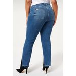 Good American NEW  Good Boy Double Slit Jeans in Blue404 Photo 15
