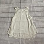 Monteau Cream Sleeveless Asymmetrical Tank Top Photo 4