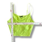 ZARA ‎ NWT Satin Cropped Cowl Neck Top Womens Size S Neon Green Photo 2