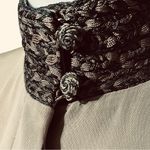 Dana Buchman  Silk Beige and Metallic Blouse Sz 2 Photo 5