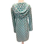 Juicy Couture VTG Y2K Born in Glam USA Soft Terry Heart Print Hooded Dress RARE Photo 3