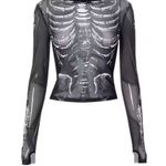 Black Skeleton Mesh Top Photo 0