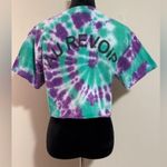 Handmade  Gildan Purple and Green Au Revoir Crop Top size medium Photo 3