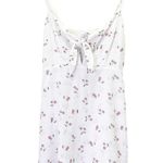 Rails  Linen Tie-Front August Sun Dress in White & Red Cherries Print Size Medium Photo 2